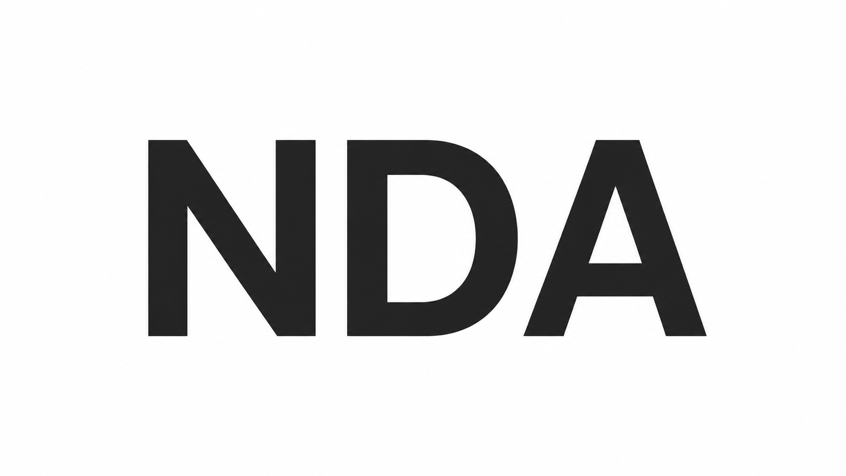 NDA 專案封面，白底中央顯示 NDA 大字